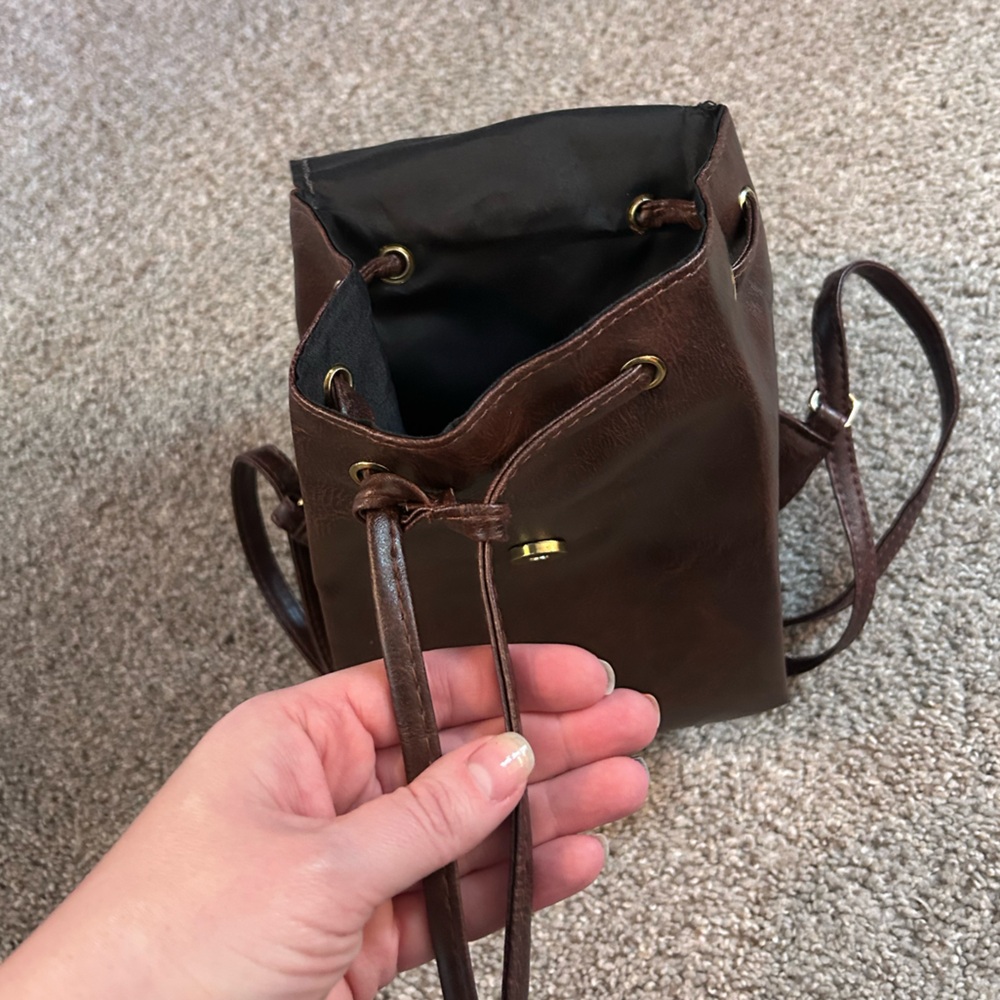 Small Brown Mini Back Pack - image 3